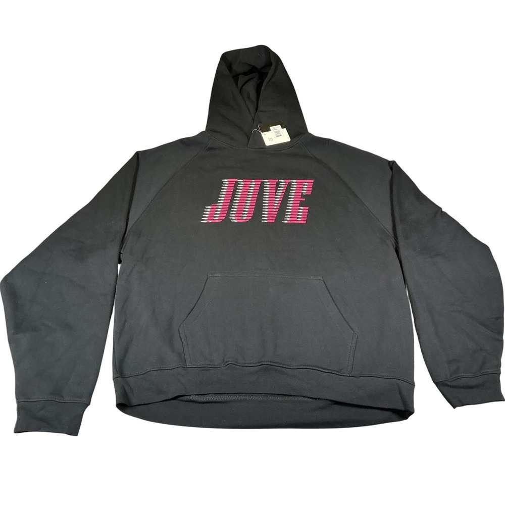 Juventus JUVE Oversized Hoodie Black Large NWT Soccer Football Graphic